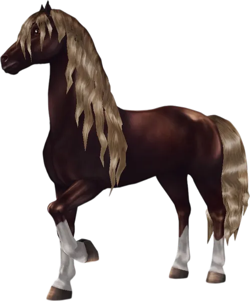 Friesian Sport Horse, Flaxen Liver Chestnut