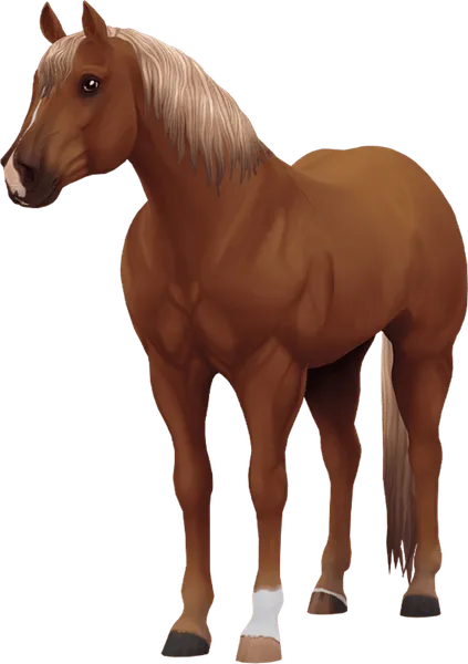 Jorvegian Quarter Horse, Flaxen Chestnut