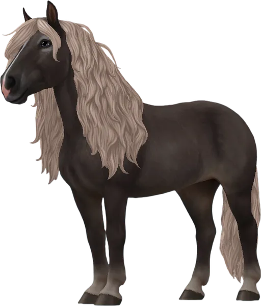 Black Forest Horse, Silver Black (Aged)