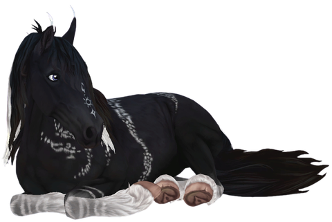 Black Warped Brindle (Soul Steed) Jorvik Wild Horse